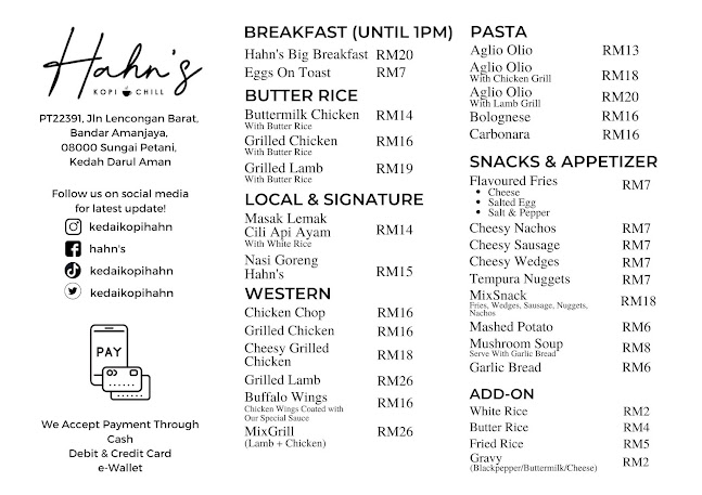 Opinii despre HAHN'S (Kedai Kopi Hahn) în Sungai Petani - Gastronomi dan perhotelan