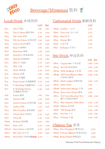 Chef Food Restaurant • Taiping