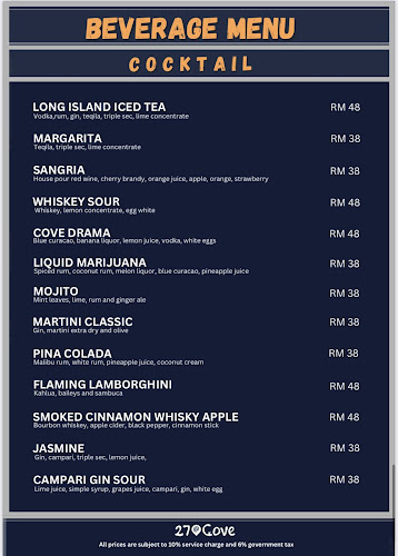 27@cove - Gastronomi dan perhotelan