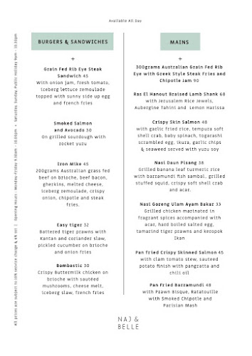 Naj & Belle Cafe Bangsar - Gastronomi dan perhotelan