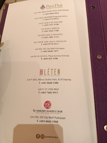 Opinii despre ParaThai @ Pavilion KL în Kuala Lumpur - Gastronomi dan perhotelan