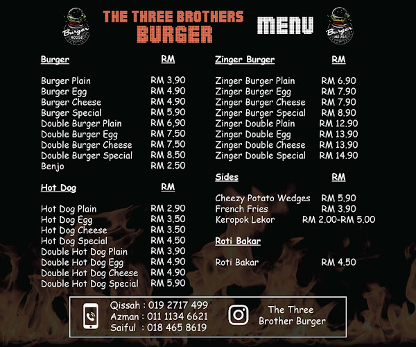 The three brothers burger