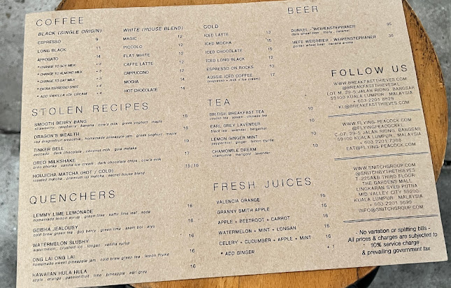 Opinii despre Breakfast Thieves APW Bangsar în Kuala Lumpur - Gastronomi dan perhotelan