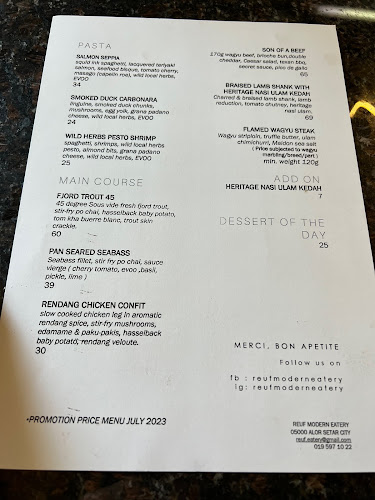 Reuf Modern Eatery - Alor Setar