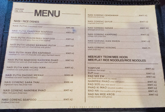 Sara Thai Kitchen Jalan Gambut