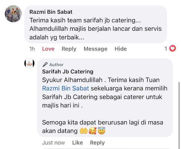Sarifah JB Catering - Johor Bahru