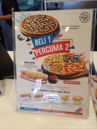 Opinii despre Domino's Pizza Section 14 Petaling Jaya în Petaling Jaya - Gastronomi dan perhotelan