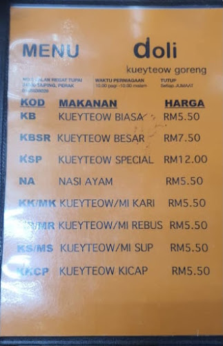 Opinii despre Doli Kuey Teow Goreng în Taiping - Gastronomi dan perhotelan