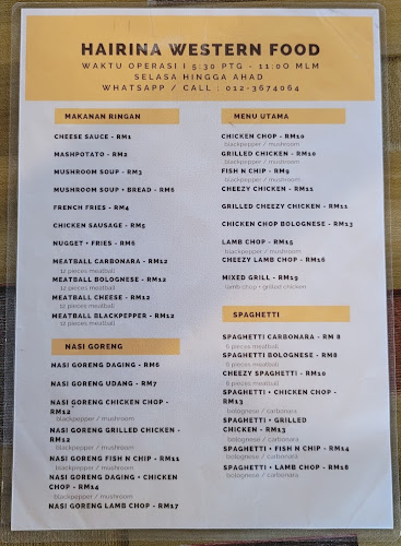 Hairina Western Food
