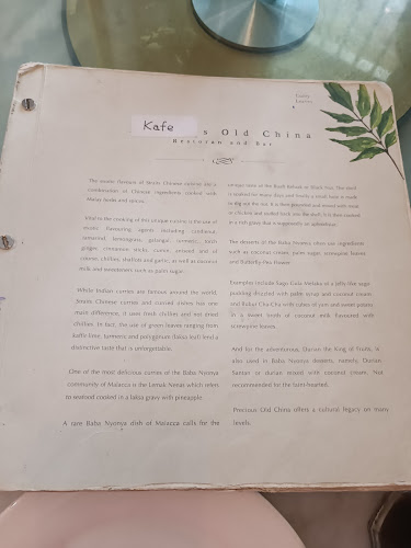 Old China Cafe - Gastronomi dan perhotelan