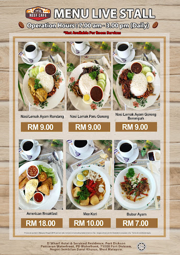 Opinii despre Reef Cafe@D'Wharf Hotel în Port Dickson - Gastronomi dan perhotelan