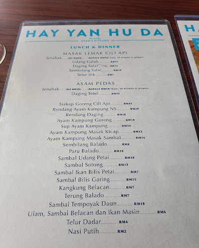 Hayyan Huda Opah's Kitchen - Gastronomi dan perhotelan