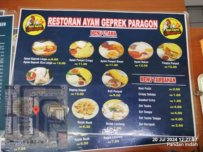 Opinii despre RESTORAN AYAM GEPREK PARAGON în Ampang - Gastronomi dan perhotelan