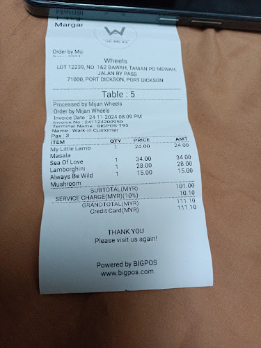 Wheels Restaurant & Bar Port Dickson