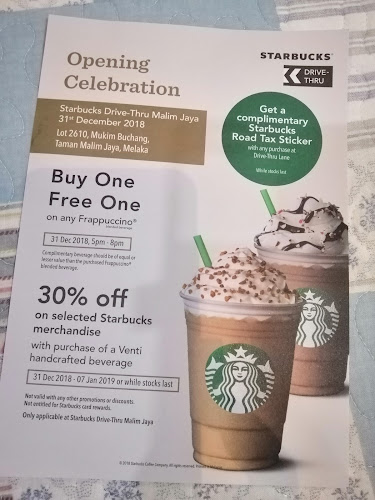 Opinii despre Starbucks DT Malim Jaya în Melaka - Gastronomi dan perhotelan