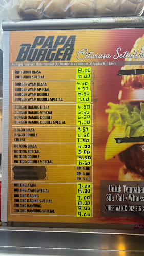 Papa Burger & Kebab Roti John - Gastronomi dan perhotelan