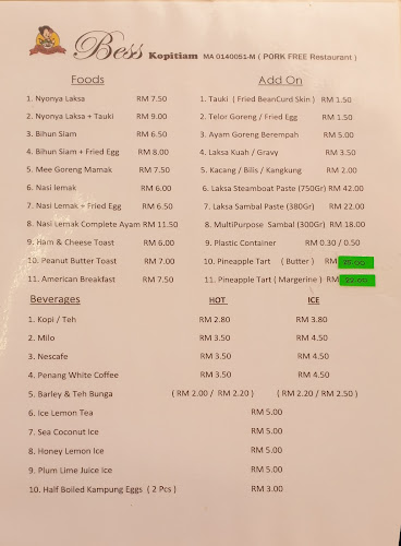 Bess Kopitiam • Pork Free Restaurant