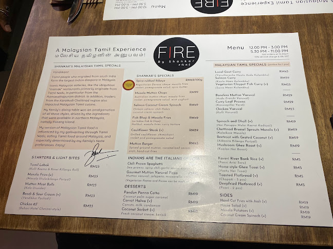 Fire By Shankar - Gastronomi dan perhotelan