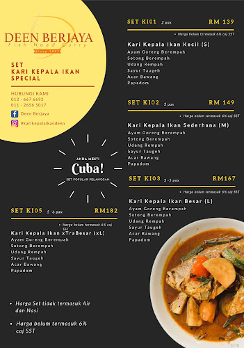 Comentarii opinii despre Restoran Deen Berjaya (Kari Kepala Ikan) Port Dickson