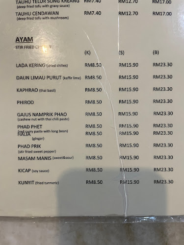 Comentarii opinii despre Sara Thai Kitchen Jalan Gambut