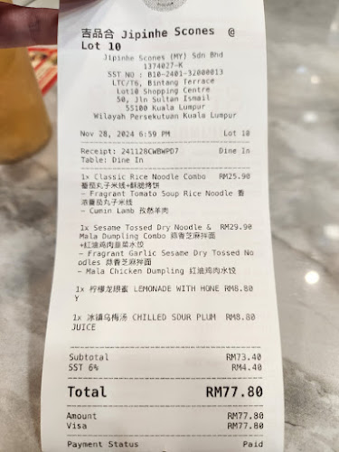 Comentarii opinii despre Jipinhe Scones Malaysia